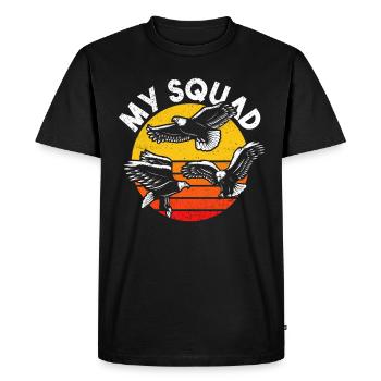 Bird of Prey drôle de fauconnier disant conception de chasse - T-shirt Premium bio Homme - noir - Devant - Nico (187cm)