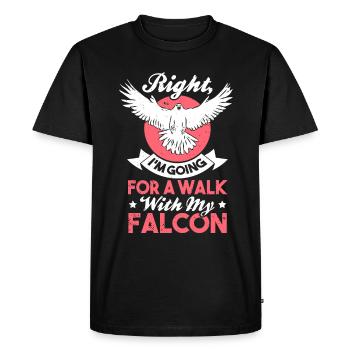 Bird of Prey drôle de fauconnier disant conception de chasse - T-shirt Premium bio Homme - noir - Devant - Nico (187cm)