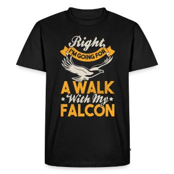 Bird of Prey drôle de fauconnier disant conception de chasse - T-shirt Premium bio Homme - noir - Devant - Nico (187cm)