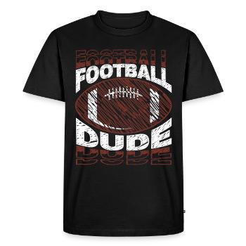 Footballl Dude American Football US Sports - Men's Premium Organic T-Shirt - black - Front - Nico (187cm)