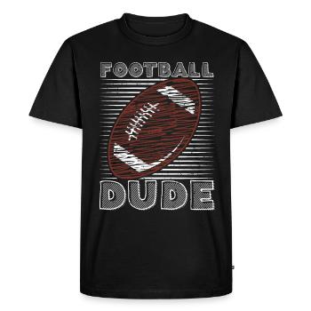 Footballl Dude American Football US Sports - Men's Premium Organic T-Shirt - black - Front - Nico (187cm)