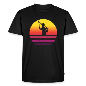 Cornemuses rétro - T-shirt Premium bio Homme - noir - Devant - Nico (187cm)