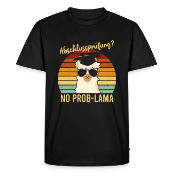 Final exam No Problama school leaving certificate - Men's Premium Organic T-Shirt - black - Front - Nico (187cm)