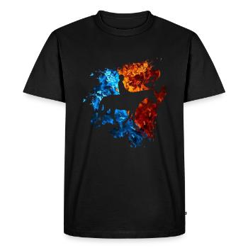 Fire Horse Flames Sports équestres - T-shirt Premium bio Homme - noir - Devant - Nico (187cm)
