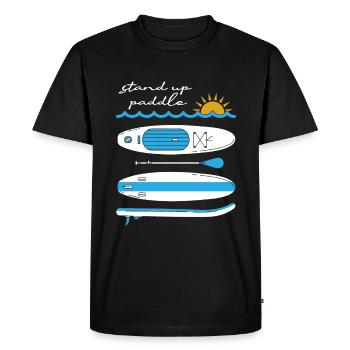 Stand Up Paddling - Men's Premium Organic T-Shirt - black - Front - Nico (187cm)