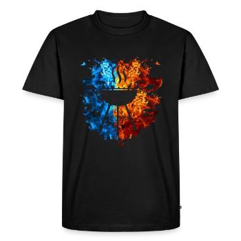 Fire GrillEr Flames Grill Master Grill Burns - Men's Premium Organic T-Shirt - black - Front - Nico (187cm)