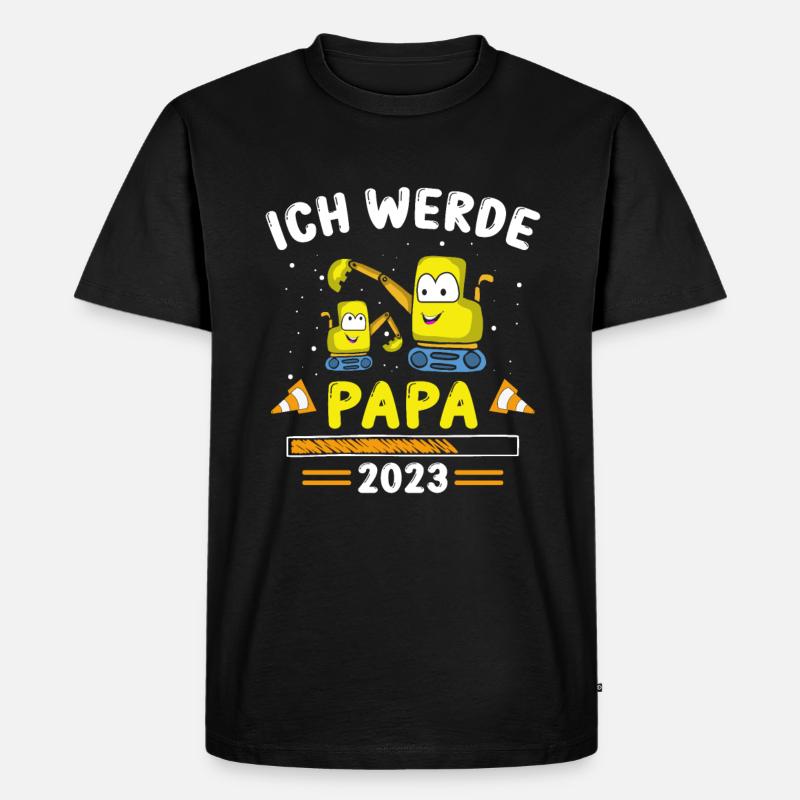 Papa 2023 Loading - Männer Premium Bio T-Shirt - Schwarz