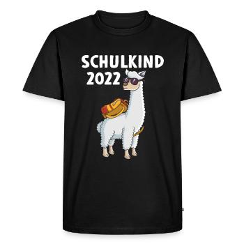 Schoolchild 2022 Lama - Men's Premium Organic T-Shirt - black - Front - Nico (187cm)