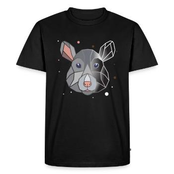 Rat Polygon - Men's Premium Organic T-Shirt - black - Front - Nico (187cm)