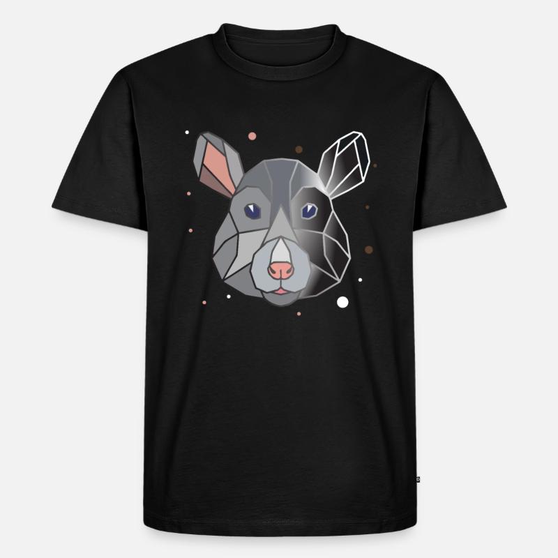 Ratte Polygon - Männer Premium Bio T-Shirt - Schwarz