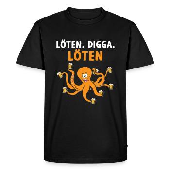 Soldering Digga Soldering Beer Drinker Beer Kraken - Men's Premium Organic T-Shirt - black - Front - Nico (187cm)