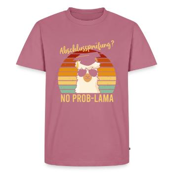 Abschlussprüfung No Problama Schulabschluss - Männer Premium Bio T-Shirt - Mauve - Vorne - Nico (187cm)