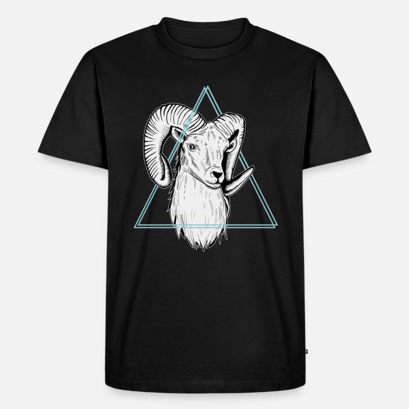 Widder - Männer Premium Bio T-Shirt - Schwarz