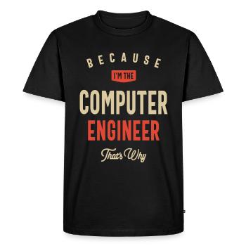 Computer Engineer Job Occupation Birthday Worker - Men's Premium Organic T-Shirt - black - Front - Nico (187cm)