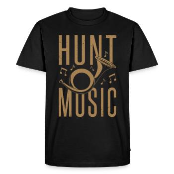 Création du groupe Jagdhorn Jäger Music - T-shirt Premium bio Homme - noir - Devant - Nico (187cm)