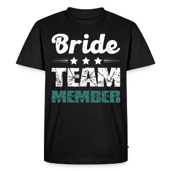 Bride Team - Men's Premium Organic T-Shirt - black - Front - Nico (187cm)