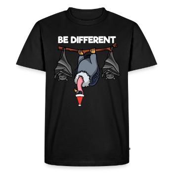 Be Different Vulture Bird Bat - Men's Premium Organic T-Shirt - black - Front - Nico (187cm)