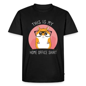 This Is My Home Office Shirt Hamster Homeoffice - Men's Premium Organic T-Shirt - black - Front - Nico (187cm)
