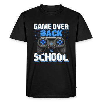 Start of School Game Over Gaming First day of school - Men's Premium Organic T-Shirt - black - Front - Nico (187cm)