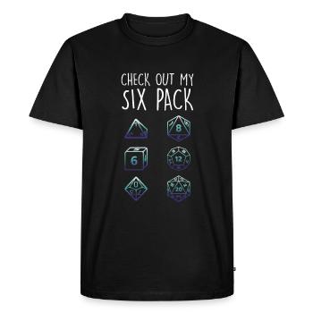 Check Out My Six Pack Dice - Men's Premium Organic T-Shirt - black - Front - Nico (187cm)