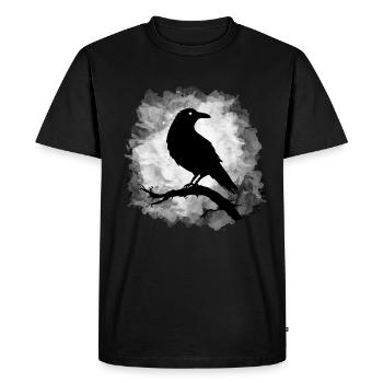Raven Crow Clair de lune Sombre - T-shirt Premium bio Homme - noir - Devant - Nico (187cm)
