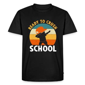 Prêt à écraser l’école Dabbing Schoolchild - T-shirt Premium bio Homme - noir - Devant - Nico (187cm)