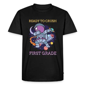 Prêt à écraser un astronaute de première année - T-shirt Premium bio Homme - noir - Devant - Nico (187cm)