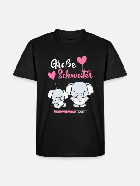 Große Schwester Lädt - Männer Premium Bio T-Shirt - Schwarz