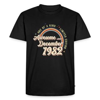 Edition limitée géniale depuis décembre 1982 - T-shirt Premium bio Homme - noir - Devant - Nico (187cm)
