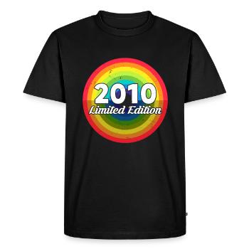 12th Anniversary 2010 Limited Edition - Men's Premium Organic T-Shirt - black - Front - Nico (187cm)