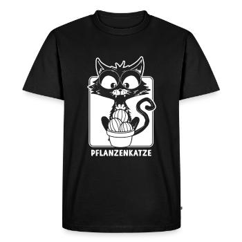 Plant Cat Plant Cactus Houseplant - Men's Premium Organic T-Shirt - black - Front - Nico (187cm)