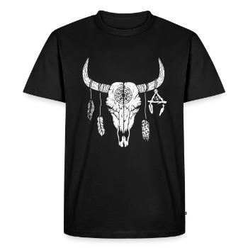 Buffle Crâne Buffle Buffle - T-shirt Premium bio Homme - noir - Devant - Nico (187cm)