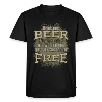Fête du festival de la bière sans bière Carnaval - T-shirt Premium bio Homme - noir - Devant - Nico (187cm)