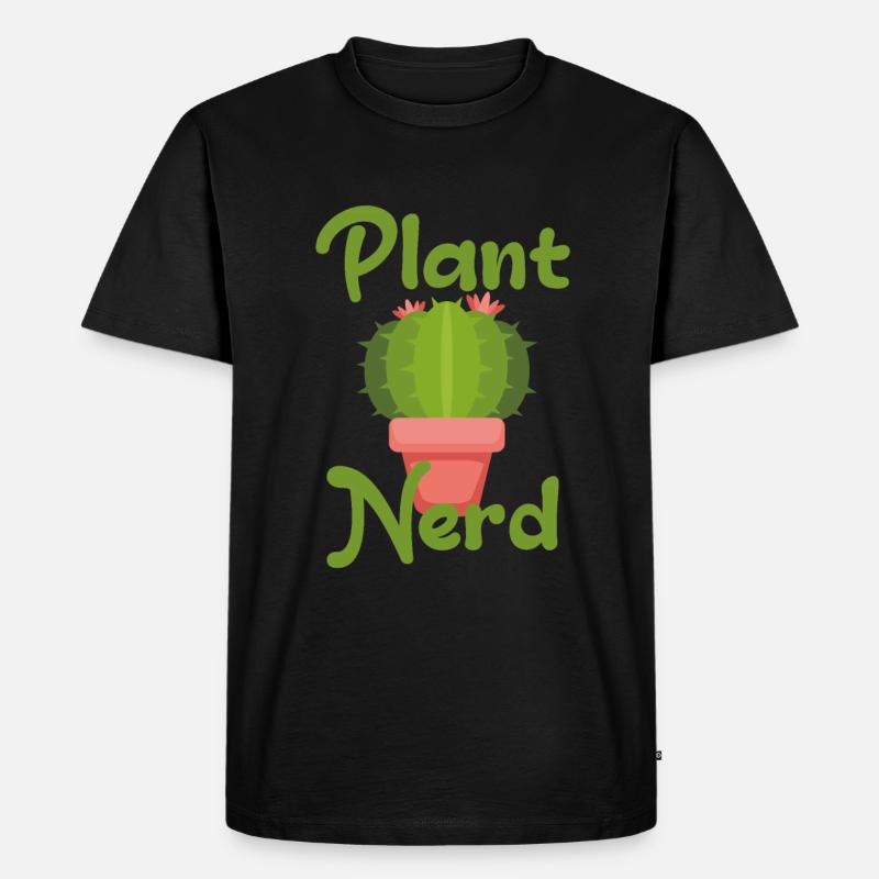 Plant Nerd - Männer Premium Bio T-Shirt - Schwarz
