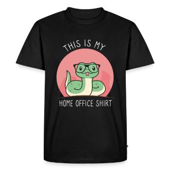 Ceci est ma chemise de bureau à domicile Snake bureau à domicile - T-shirt Premium bio Homme - noir - Devant - Nico (187cm)