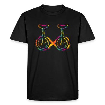 Unicycle Infinity Rainbow - Men's Premium Organic T-Shirt - black - Front - Nico (187cm)
