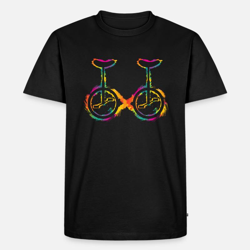 Unicycle Infinity Arc-en-ciel - T-shirt Premium bio Homme - noir