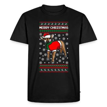Noël Antilope Joyeux Noël - T-shirt Premium bio Homme - noir - Devant - Nico (187cm)