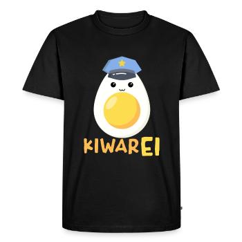 Kiwarei Austria Police Funny Egg Costume - Men's Premium Organic T-Shirt - black - Front - Nico (187cm)