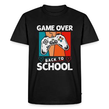 Game Over School - Men's Premium Organic T-Shirt - black - Front - Nico (187cm)