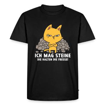 I like stones that hold the face - Men's Premium Organic T-Shirt - black - Front - Nico (187cm)