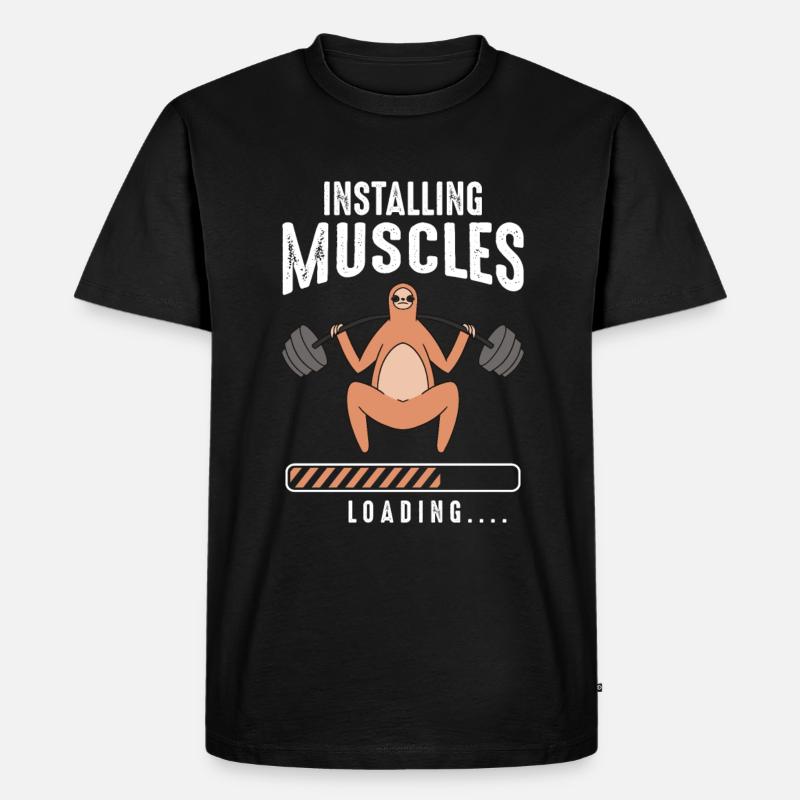 Installing Muscles Loading - Men's Premium Organic T-Shirt - black