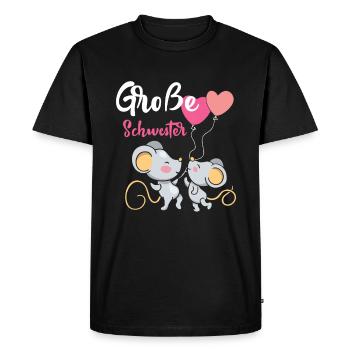 Big Sister 2023 Mouse Balloon Baby Party - T-shirt Premium bio Homme - noir - Devant - Nico (187cm)