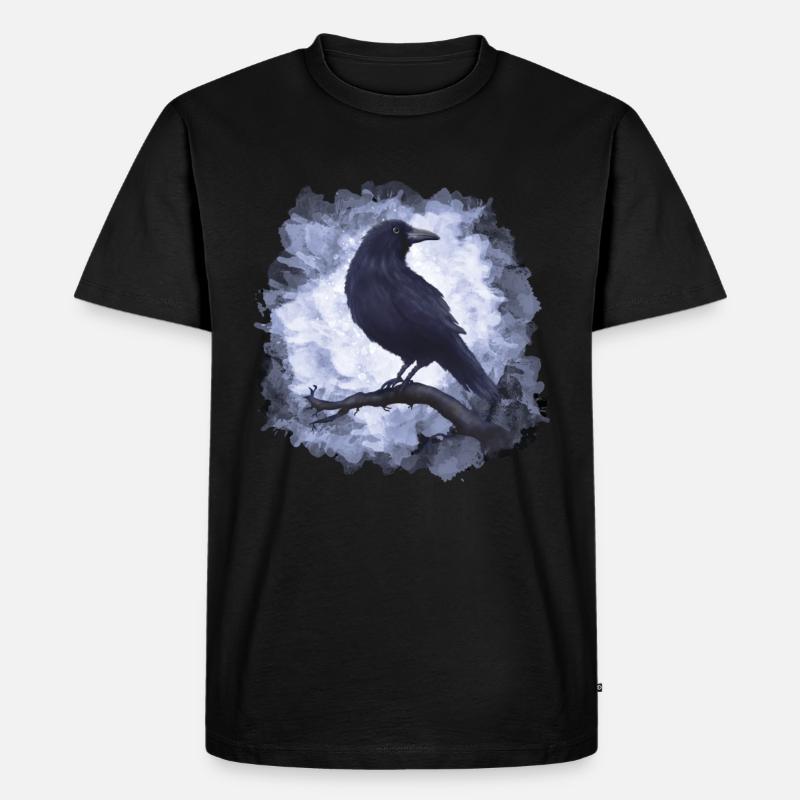 Rabe Krähe Goth - Männer Premium Bio T-Shirt - Schwarz