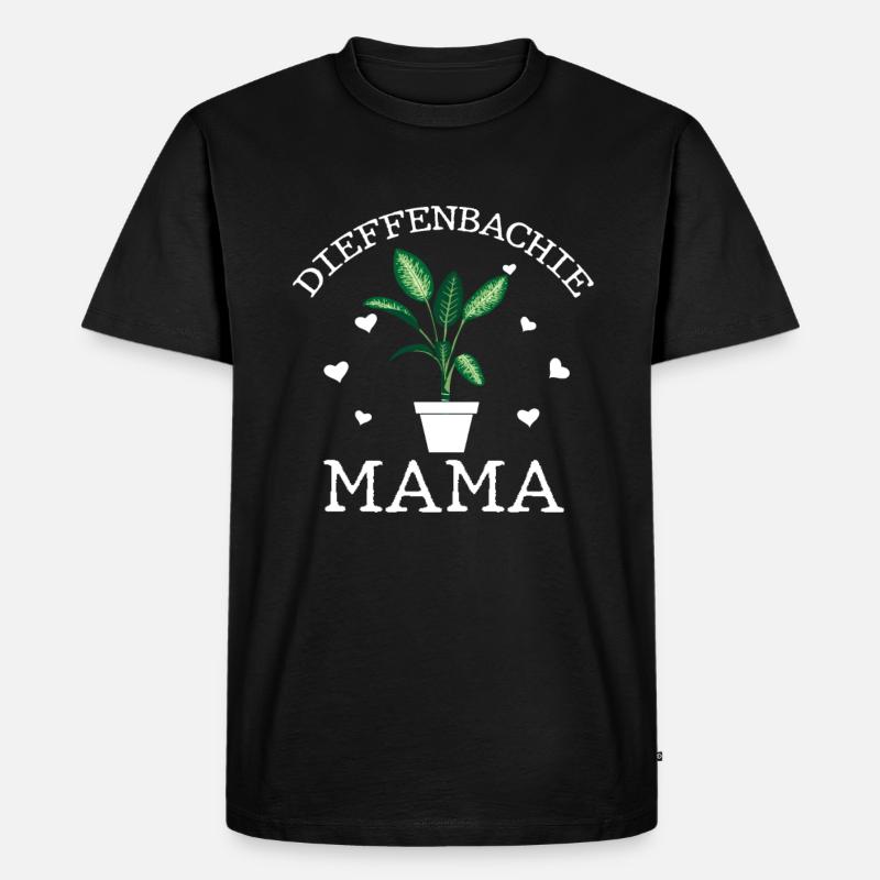 Dieffenbachia Mama - Männer Premium Bio T-Shirt - Schwarz