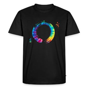 Bonsai Zen Enso Circle Yoga - Men's Premium Organic T-Shirt - black - Front - Nico (187cm)