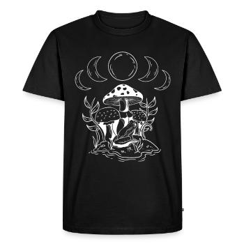 Aesthetic Goblincore and Dark Cottagecore Mushroom - Men's Premium Organic T-Shirt - black - Front - Nico (187cm)