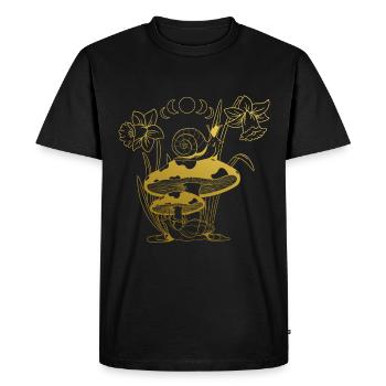 Aesthetic Goblincore and Dark Cottagecore Mushroom - Men's Premium Organic T-Shirt - black - Front - Nico (187cm)