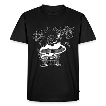 Aesthetic Goblincore and Dark Cottagecore Mushroom - Men's Premium Organic T-Shirt - black - Front - Nico (187cm)