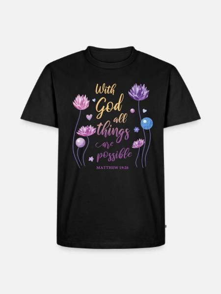 Religious Quote Christian Gift - Men's Premium Organic T-Shirt - black